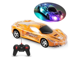 Primerox carro de Controle Remoto 1:24 com Luzes e Música Resistente a Quedas para Crianças