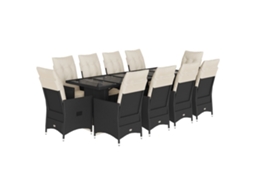 Bistro Set, Bistro Sets Vidaxl Preto Rattan / Vime (n/a)