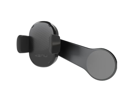 Suporte Automóvel Ecrãs Flutuantes Airvue Charge Induction Fita KENU Pele Sintética Preto