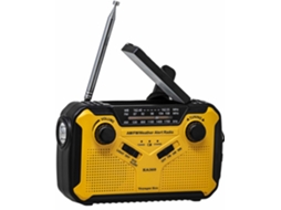 RÁDIO DE MANIVELA AQUAFORGE com painel solar, lanterna, bateria externa de 2000mah, SOS vermelho