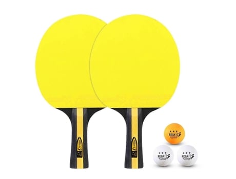 Conjunto de raquetes de pingue-pongue e tênis de mesa, pacote com 2 raquetes de pingue-pongue com 3 bolas e bolsa de transporte para Be Unikm