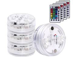 Luminária Subaquática RGB GOKOCO com controle remoto para piscina e aquários (LxAxP cm)
