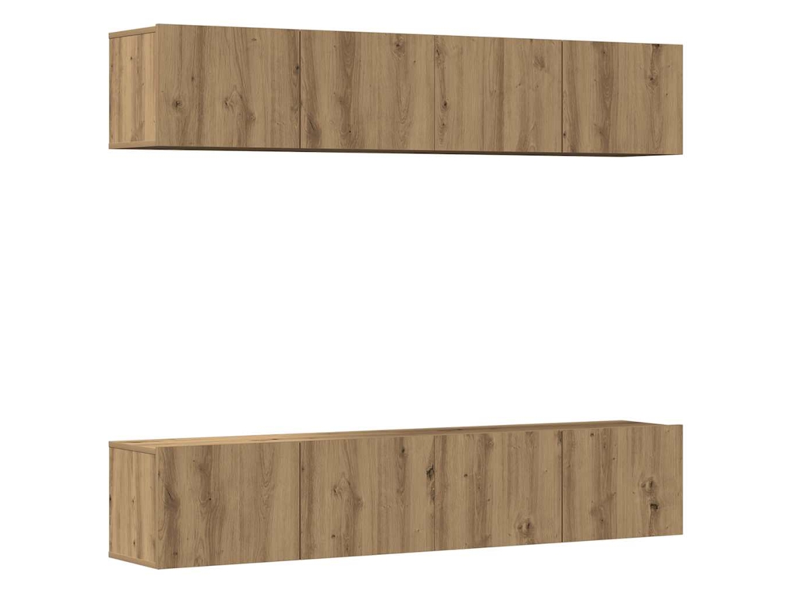 Tv Cabinet Set, Tv Cabinet Sets Vidaxl Marrom Madeira Processada (n/a)