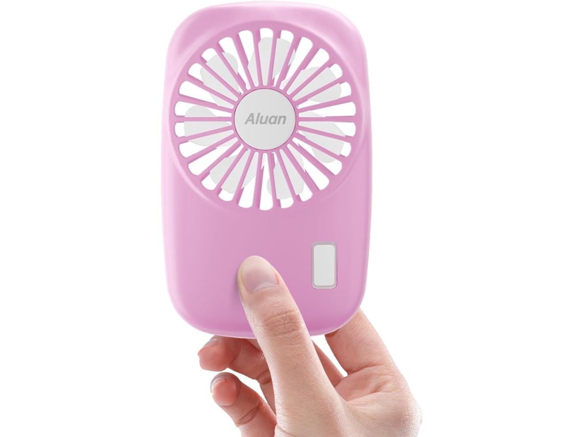 Mini Ventilador Portátil Lalamoli, Potente, Recarregável Por Usb, Adequado Para Adultos E Crianças, Escritório Em Casa, Viagens Ao Ar Livre Rosa