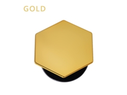 Suporte de mesa, hexagonal, eletroplatado