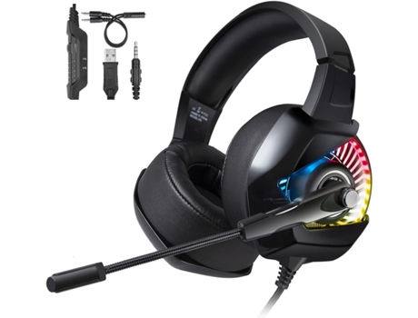 Auscultadores Gaming Gaming With Microphone Noise Canceling Rgb Led For Ps4 Ps5 Pc