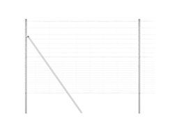 Conjunto 1 Poste De Cerca Externo Vidaxl Prateado Aço (25 X 1,6 M)