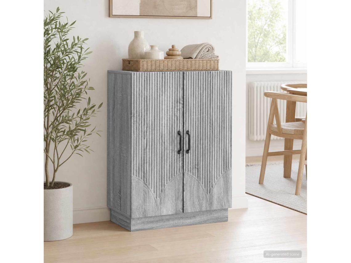 Vidaxl Buffet Sonoma Cinzento 66 X 34,5 X 87 Cm Derivados De Madeira