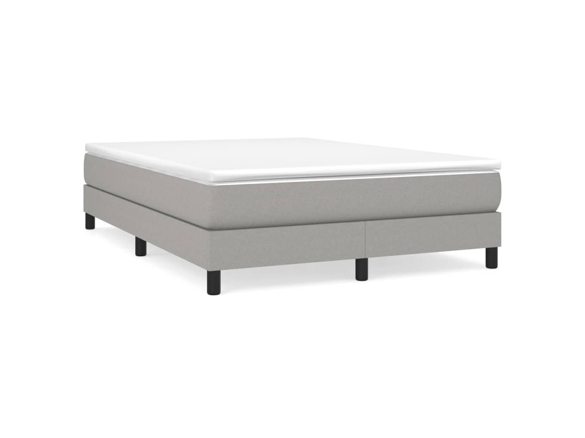 Box Spring Bed Frame, Box Spring Bed Frames Vidaxl Cinzeto Tecido (140 X 190 Cm)