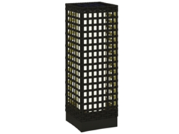 Luz externa solar, com painel, liga automaticamente, 8h, aço, 15,5x15,5x46cm, preto