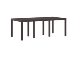 Vidaxl Mesa De Jardim Castanho 200 X 100 X 73 Cm Vime Pe
