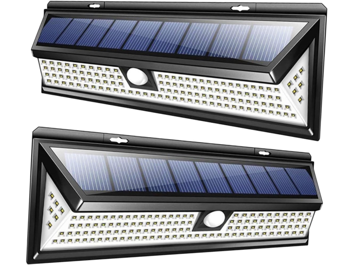 Conjunto De 2 Luminárias Solares De Led Para Jardim, Brancas.