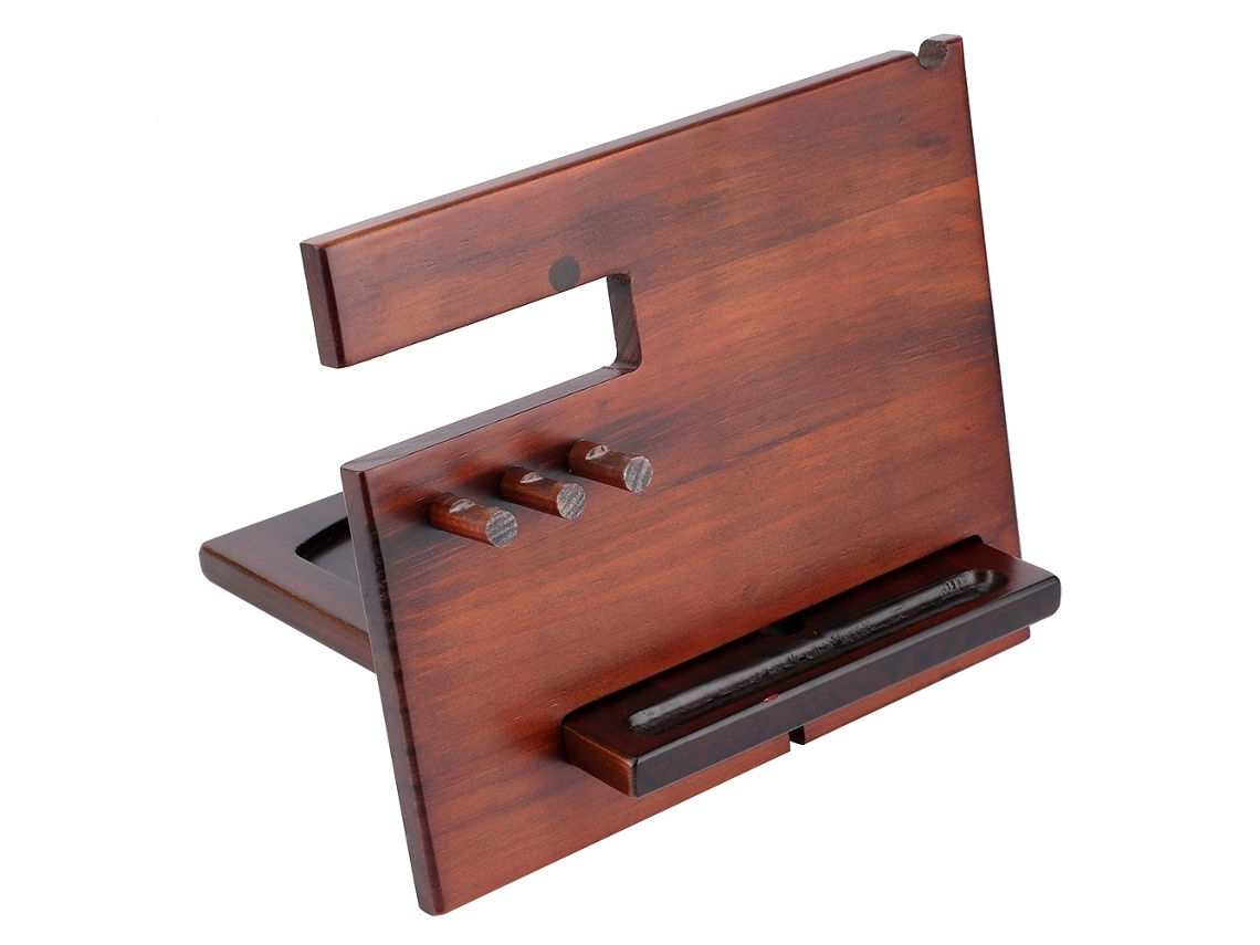 Organizador de mesa em madeira para relógios, óculos, joias, acessórios, suporte de armazenamento | S/MARCA