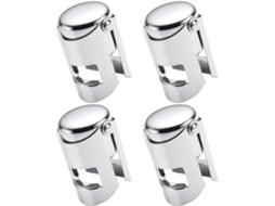 Pacote com 4 Rolhas de Aço Inoxidável com Vedação BRILVIBERA