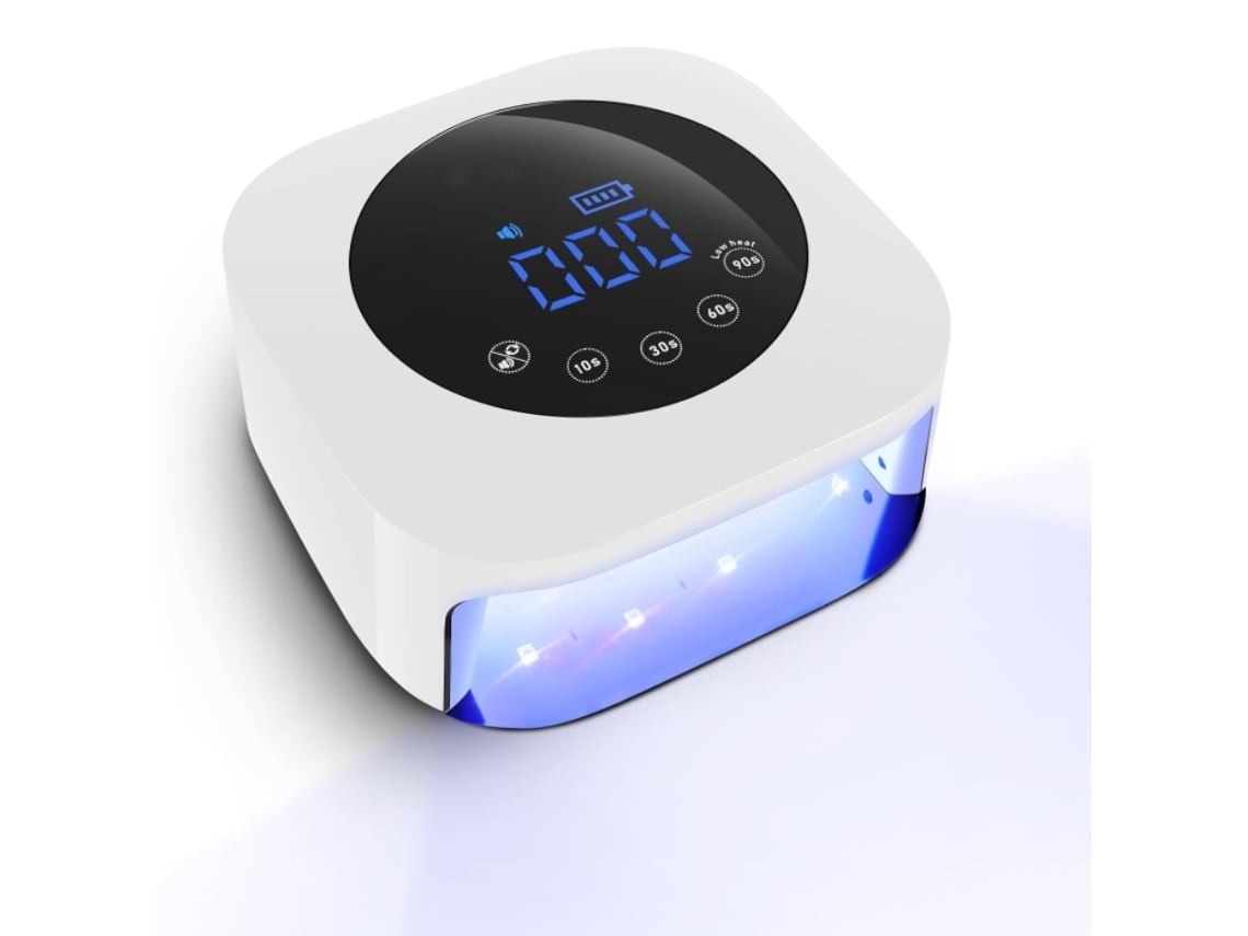 Lurelia Lâmpada Uv Led Recarregável Para Unhas Com Sensor, Lcd, Base Removível Branco
