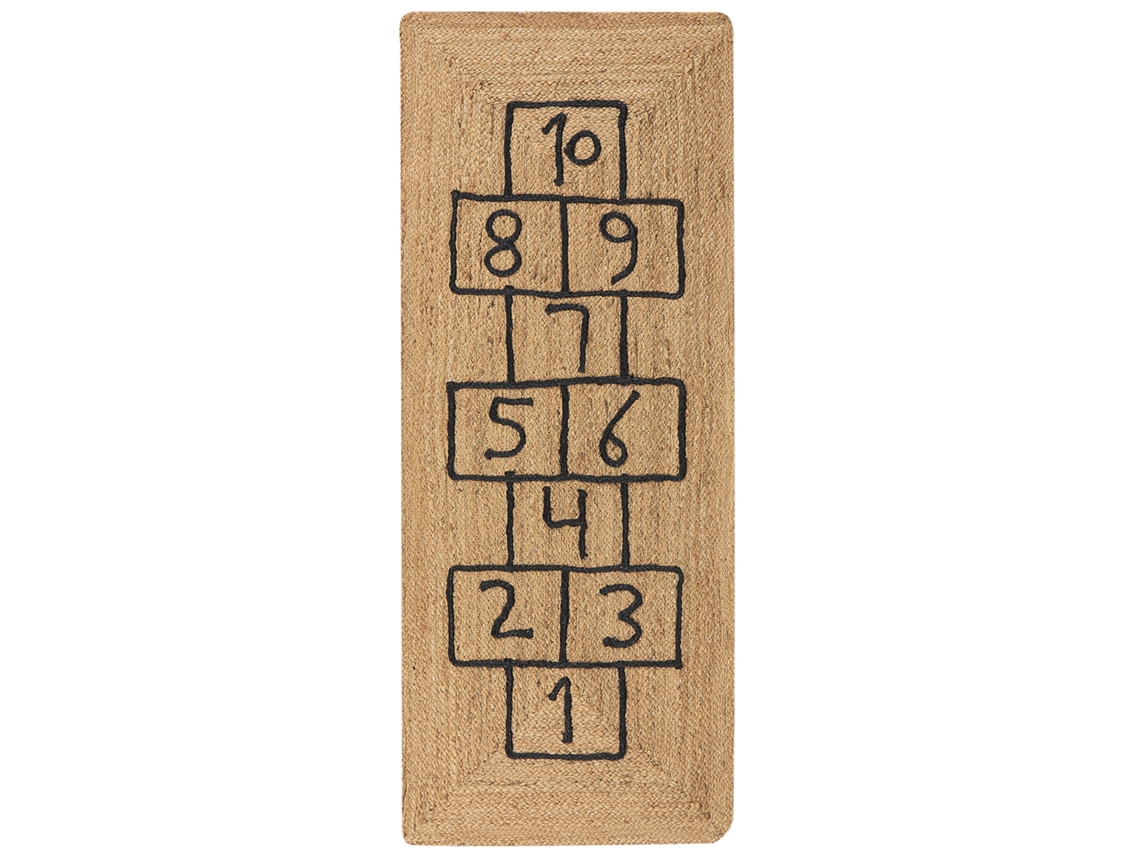 Alfombra Infantil Beliani Tavasa De Yute Natural 60x150