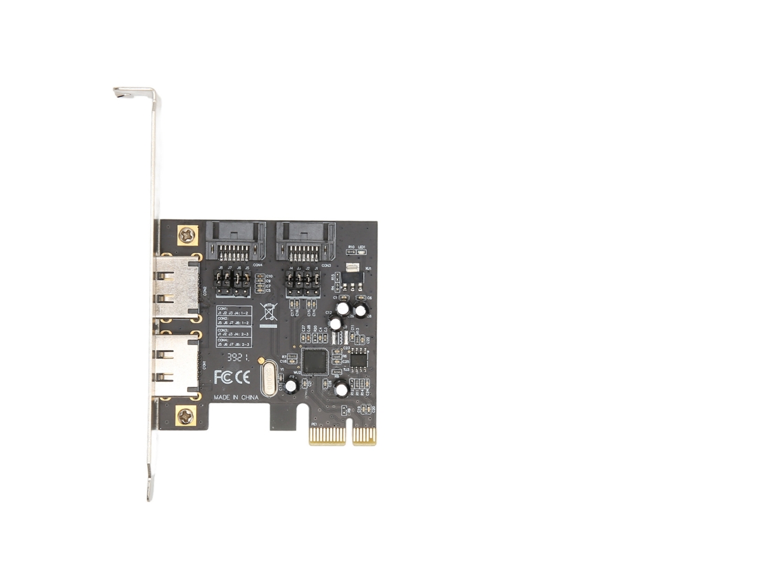 Placa Riser Sata3.0 Placa De Expansão Pcie X1 Para Sata 6.0 Gbps Acessórios De Computador