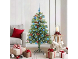 Vidaxl Árvore De Natal Artificial 150 Led Branco Quente Pvc E Metal