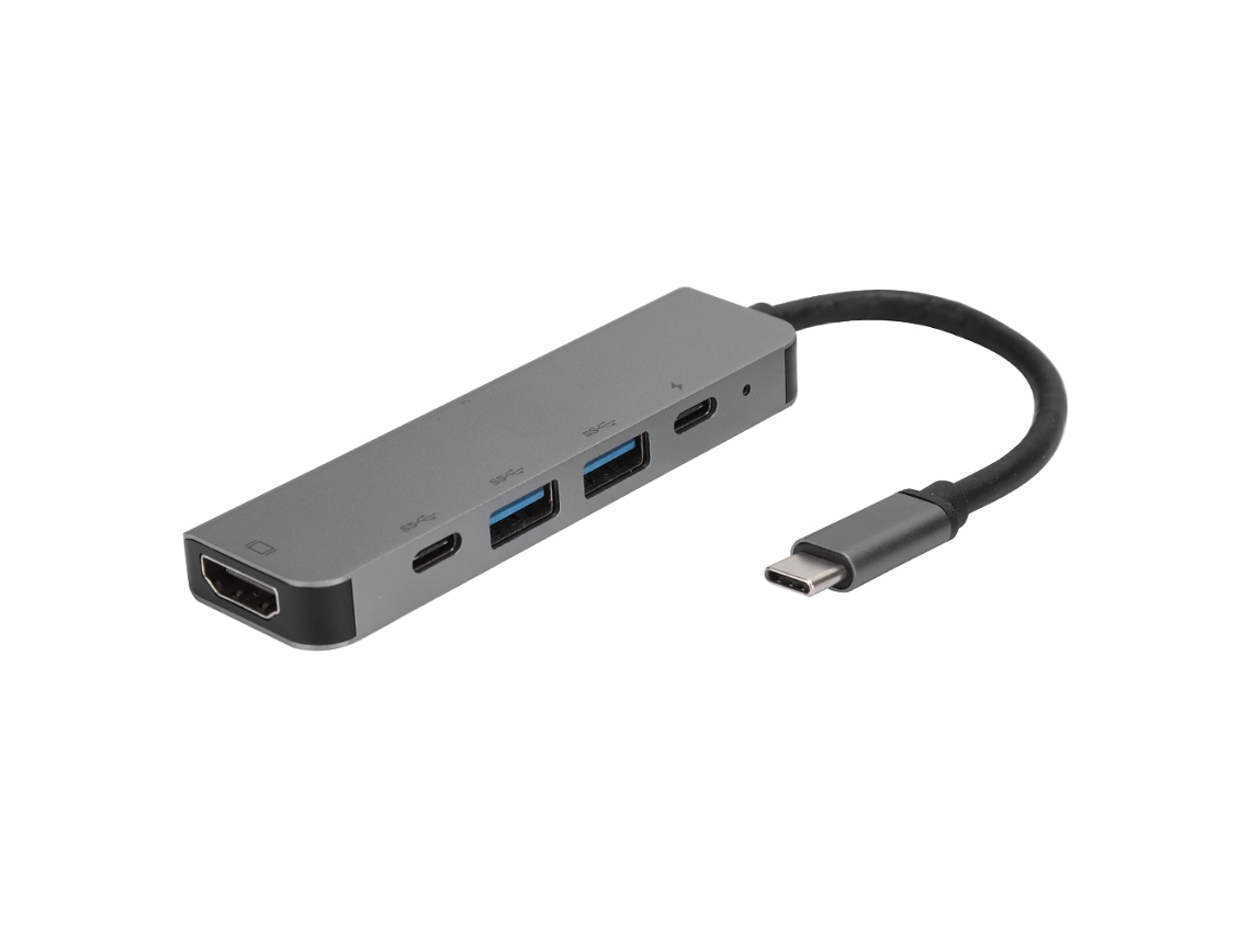 Hub Usb c 5 em 1 com 3 Portas Usb 3.0, Hdmi, Ethernet, Leitor de Cartão Sd/tf AQUAFORGE