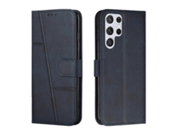 Capa De Couro Com Fivela E Textura De Bezerro Para Samsung Galaxy S22 Ultra 5g