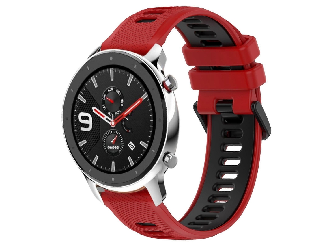 Pulseira De Silicone Bicolor Esportiva De 22 Mm Para Amazfit Gtr 4 Pro