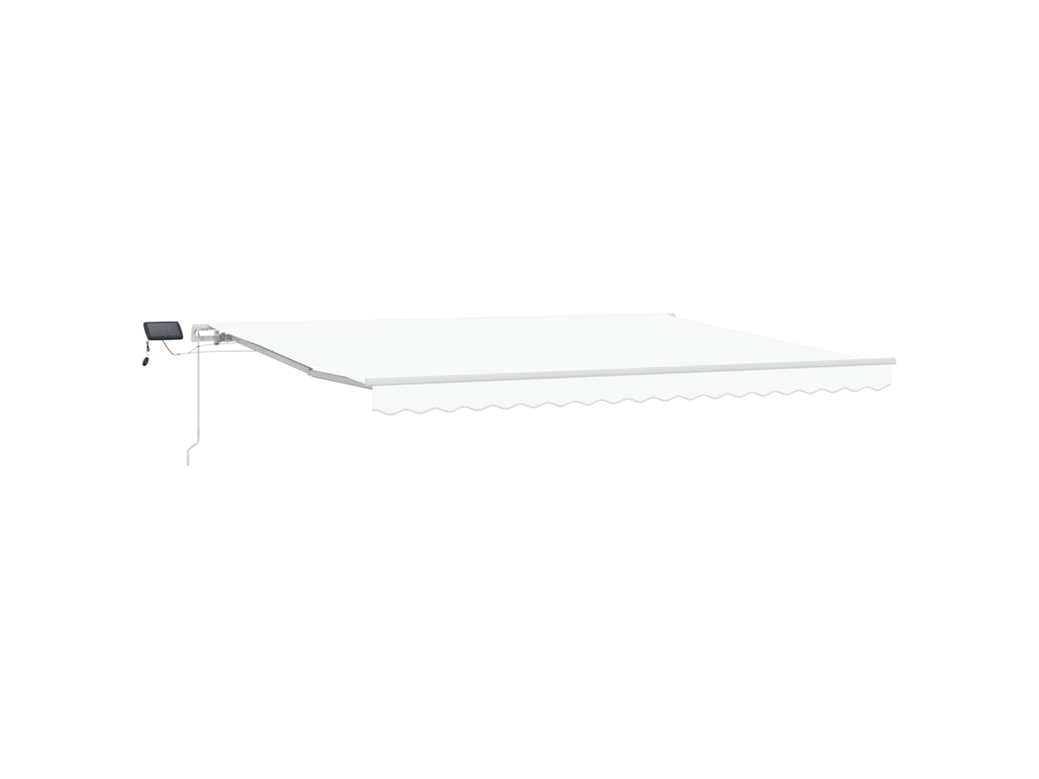 Conjunto 1 Toldo Retrátil Vidaxl Branco Tecido (450 × 350 Cm)