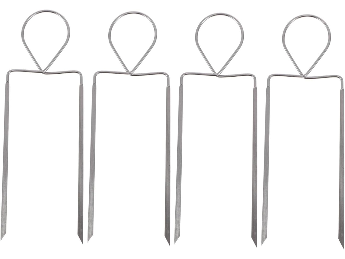 Conjunto De 4 Garfos Para Churrasco Milisten Em Aço Inoxidável, Utensílios De Cozinha Para Espetos Churrasco E Assar