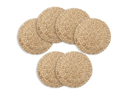 6 Tapetes Redondos De Lirio De Água Natural Tejidos, Protetores De Mesa Resistentes Ao Calor, Antiderrapantes Para Lar E Eventos