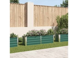 Vidaxl Canteiro Elevado De Jardim Aço Galvanizado 160x40x45 Cm Verde
