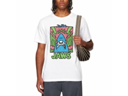 Rockinstone Jaws Movie Abstract Doodle White Adult T-shirt Size:xl