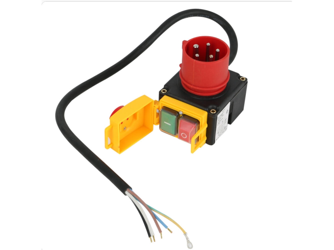 Compatível Com O Interruptor De Máquina Koa7, 380/400v Trifásico, Com Cabo E Conversor De Fase, Incluindo Botão De Parada Emergência Combinado