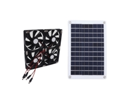 Laxiscreed Kit De Ventilador Solar 50w À Prova De Água Para Exterior E Uso Ao Ar Livre