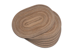 Conjunto 6 Individuais Tecidos - Bases Mesa - Tapetes Resistentes Calor - 45×30 Cm - Castanho