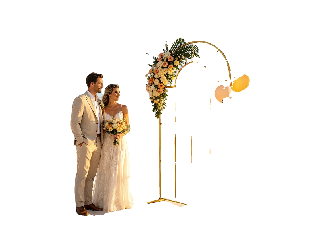 Arco De Casamento, Design Independente, Robusto E Elegante, Ouro, M