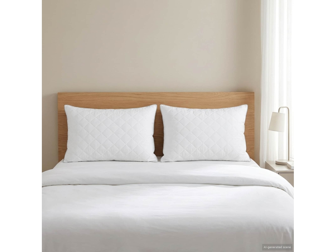 Vidaxl Almofada Fulda 2 Unid. 30 X 50 Cm 100% Plumas De Ganso E Penas
