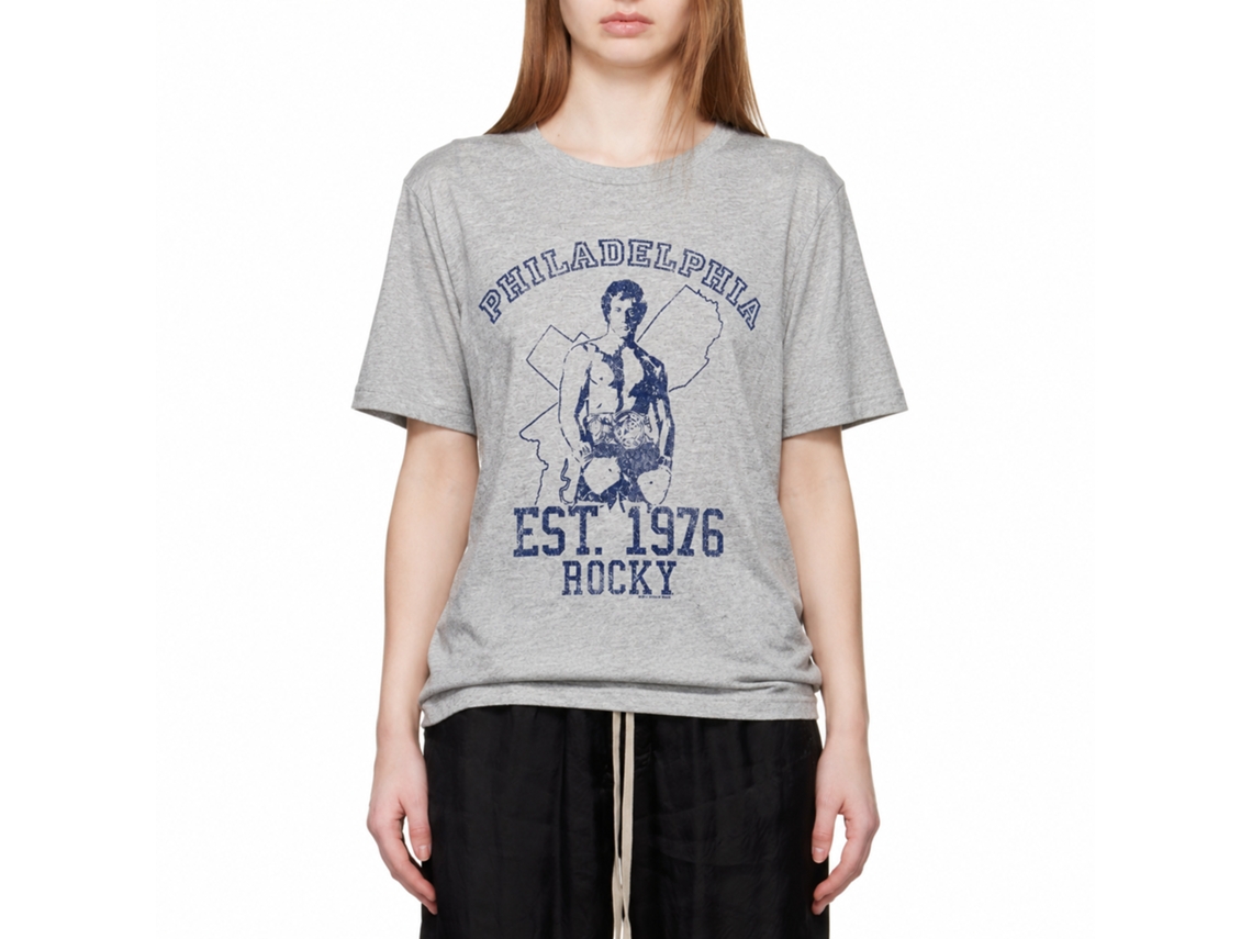 Rockinstone Rocky Movie Philidelphia Heather Gray Adult T-shirt Size:xxxl
