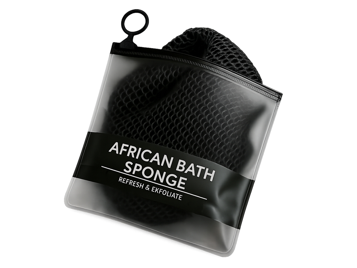 Toalha Exfoliante Banho Malha Preta