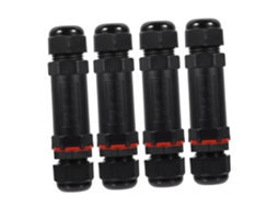 Fio M20 De 3 Pinos À Prova D'água Ip68, 4 Peças, Preto | Nylon Cobre