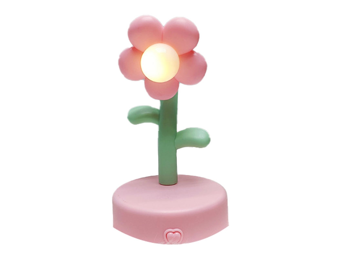 Lâmpada De Mesa Flor Rosa Portátil Laxiscreed Para Ambiente Aconchegante