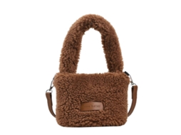 Bolsa De Mão Tipo Saco, Elegante E Macia, Leve E Prática, Para Viagens E Compras, Na Cor Marrom.