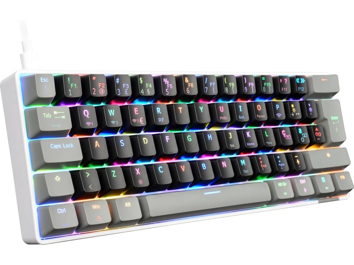 Mini Teclado Tri-Mode N'Play Conquer 4.0 (Outlet Grade A - Mecânico - Branco)