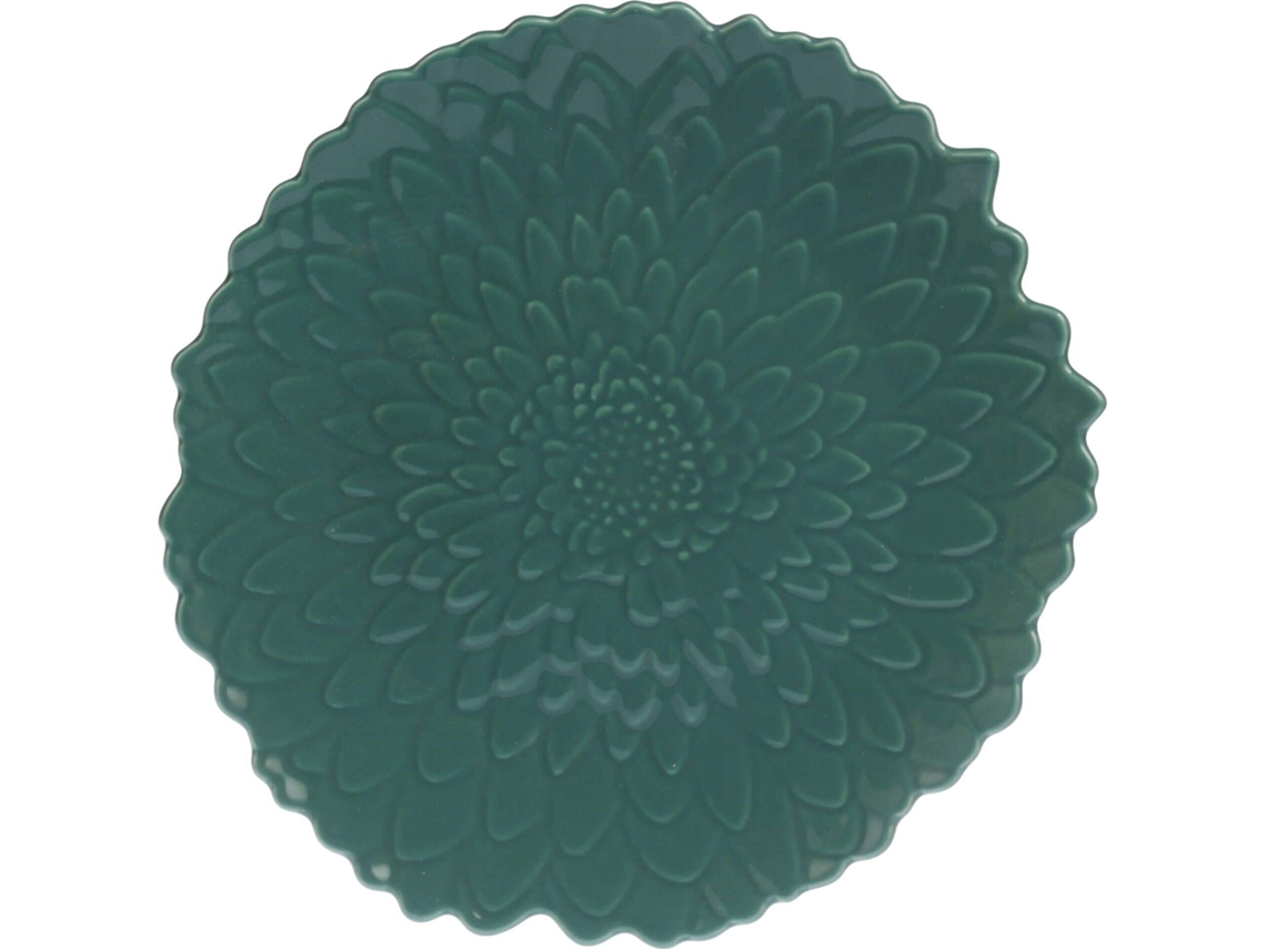 Prato 26cm Folhas Verde Claro KASA