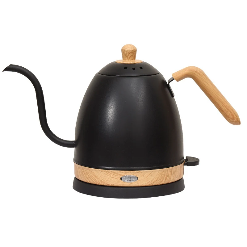 Chaleira Elétrica De 800ml Com Bico De Ganso (branca), 1000w, Aço Inoxidável 304, Bico Estreito Para Preparo De Bebidas Com Despejo Manual.