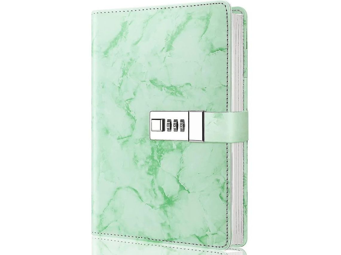2026 diario de Mármol Con Candado, A5 Rehileteable para Niñas Y Mujeres, 192 Páginas Cuaderno Bonito Con Cierre Combinado
