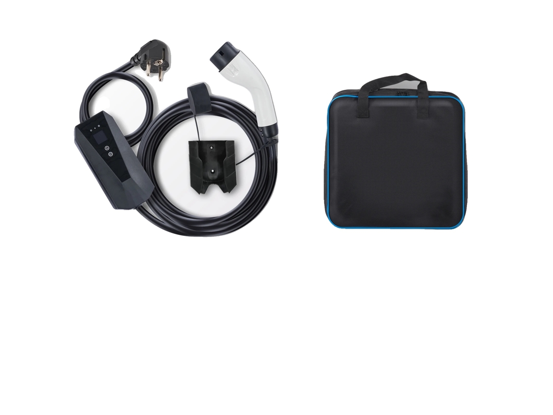 Carregador De Ev Portátil, Cabo De 25 Pés, Controle Inteligente, Tela Lcd 3.68kw