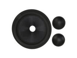 Cone de Papel para Subwoofer, Borda de Borracha, Diâmetro Interno 1 polegada, Preto | S/MARCA