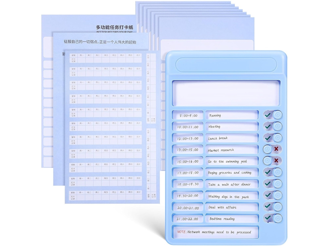 Tableau Des Tâches Bleu En Plastique Et Curseurs Suporte Flexível Sistema De Recompensa E Punição Para