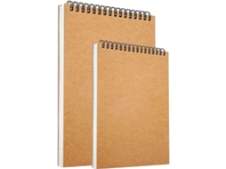 Conjunto de 2 Cadernos de Desenho A5 e A4 com Capa Dura e Espiral, 160g BRILVIBERA