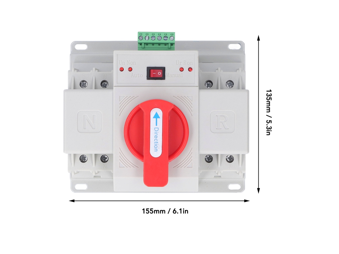 Chave De Transferência Dual Mini Automática Manual 2p 230v