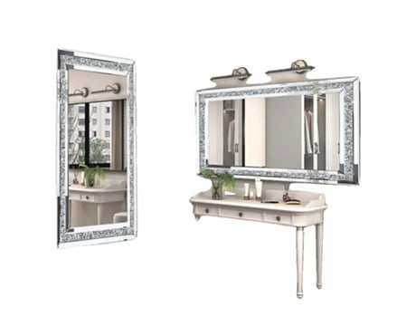 Espelho De Parede, Design Elegante, Construã§ã£o Durã¡vel, Prata, 120x60cm Oem (48x24 Inch)